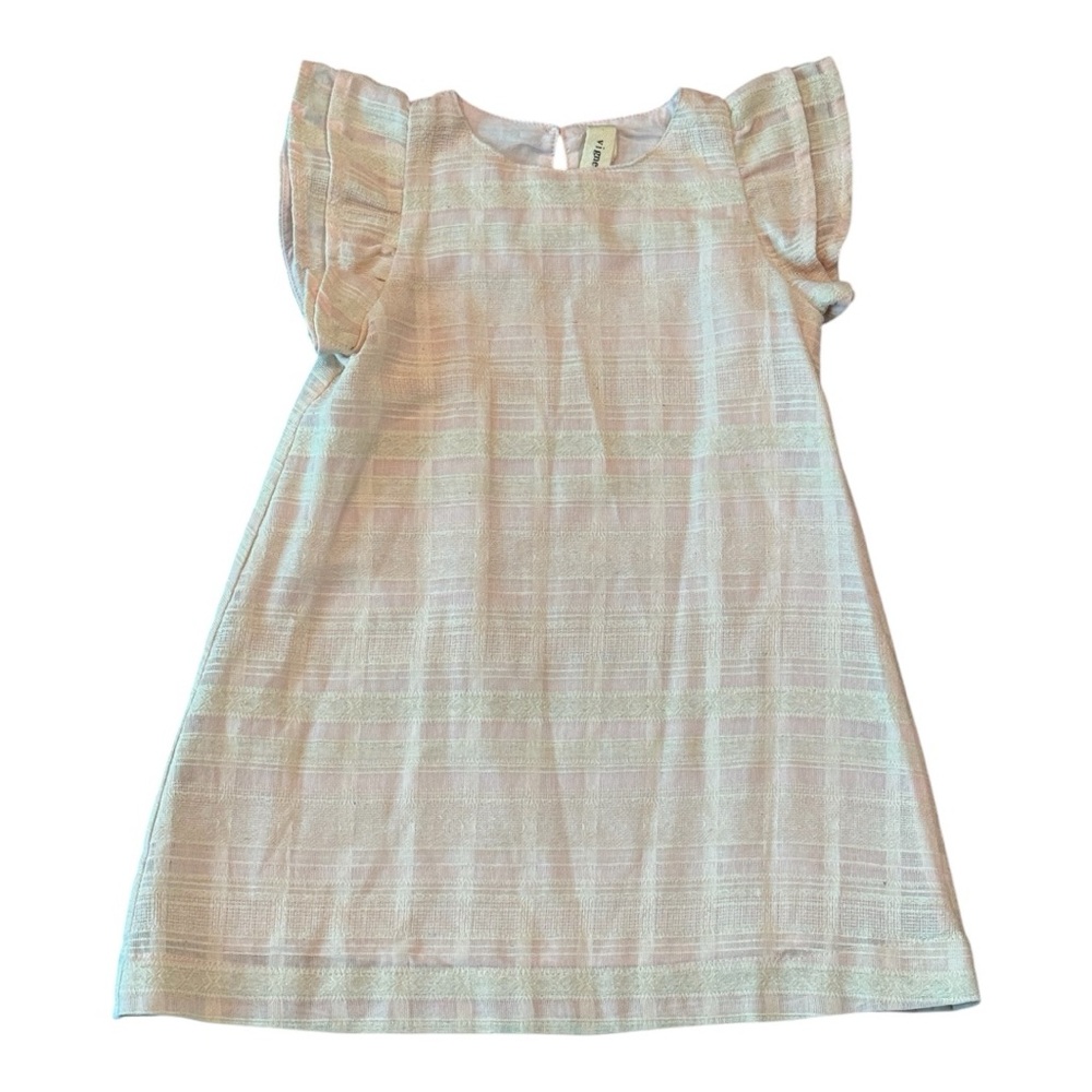 Vignette pink and cream stripes dress